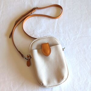 Divina Firenze Amanda Genuine Leather Two Tone Pebbled Leather Crossbody Bag